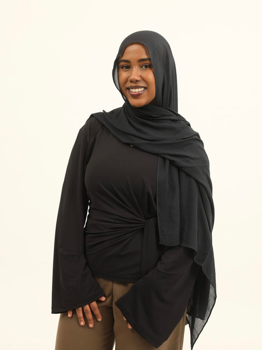 100% Bamboo Modal - Blue Black