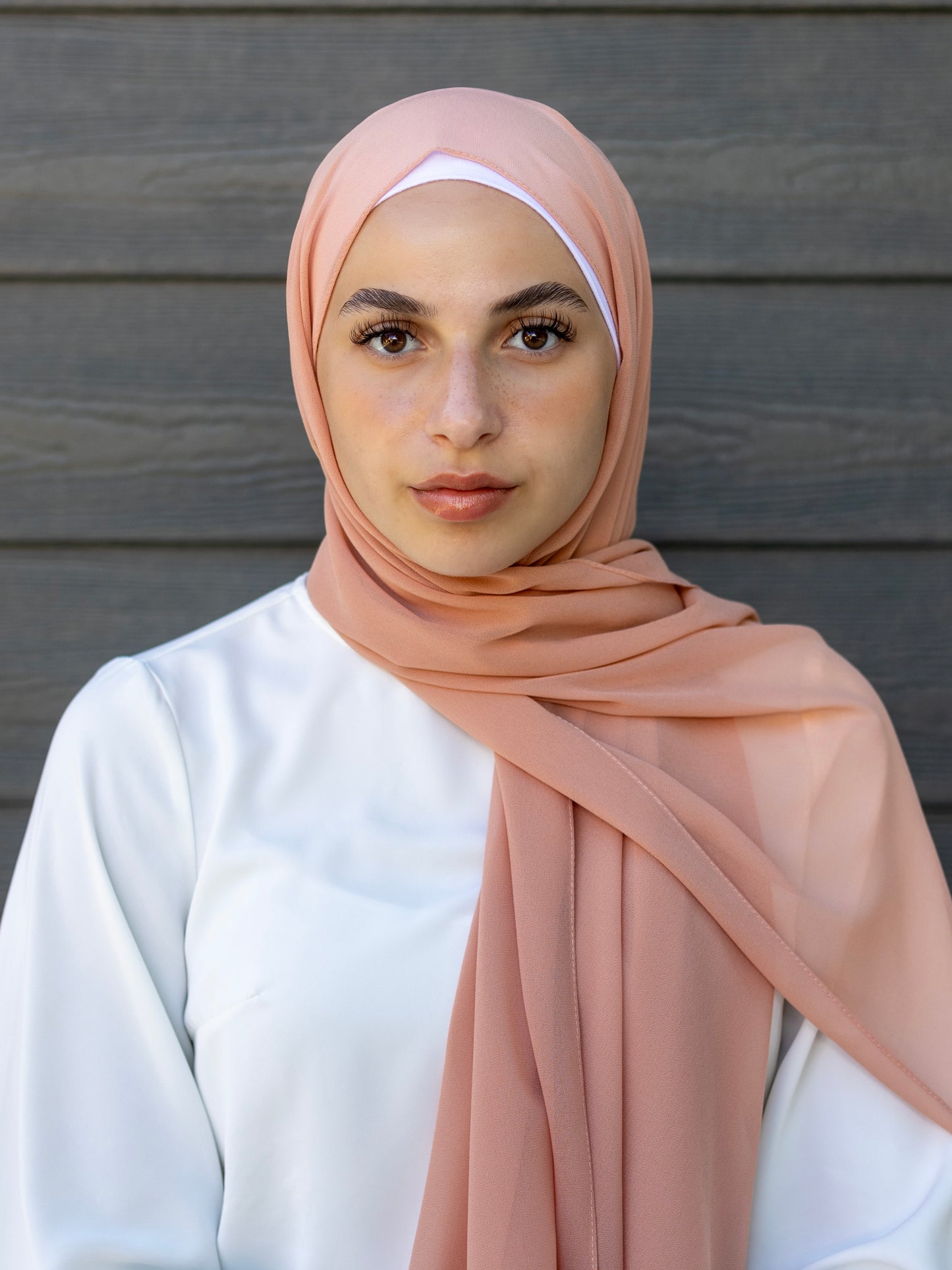 Classic Chiffon - Salmon Peach