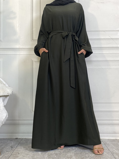 Everyday Abaya | With Belt & Pockets | Olive