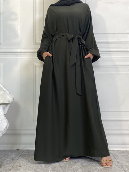 Everyday Abaya | With Belt & Pockets | Olive