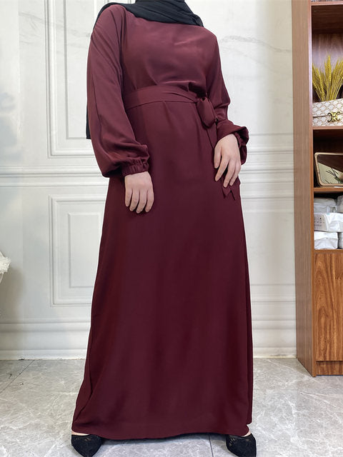 Everyday Abaya | With Belt & Pockets | Saffron