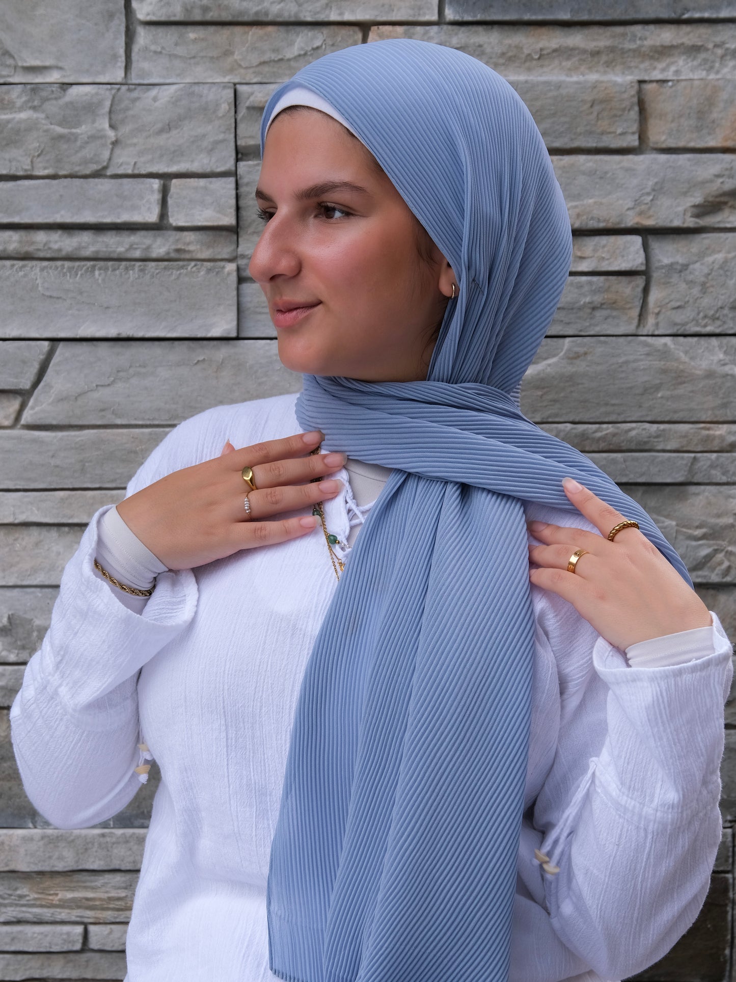 Crinkle Chiffon - Sky Blue