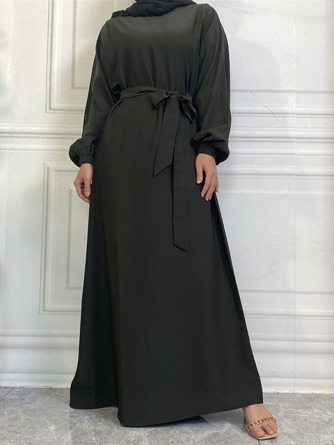 Everyday Abaya | With Belt & Pockets | Olive