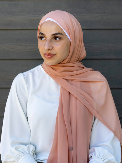 Classic Chiffon - Salmon Peach