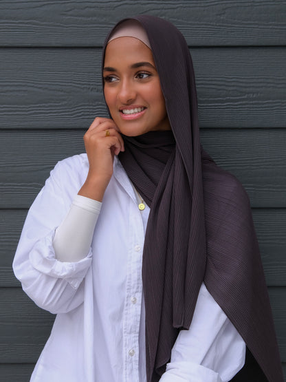 Crinkle Chiffon - Charcoal