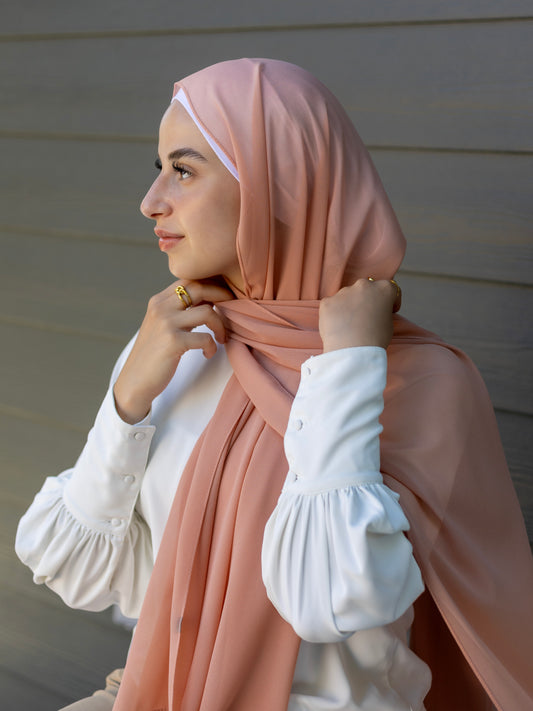 Classic Chiffon - Salmon Peach