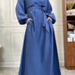 Everyday Abaya | With Belt & Pockets | Cobalt