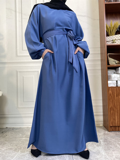 Everyday Abaya | With Belt & Pockets | Cobalt