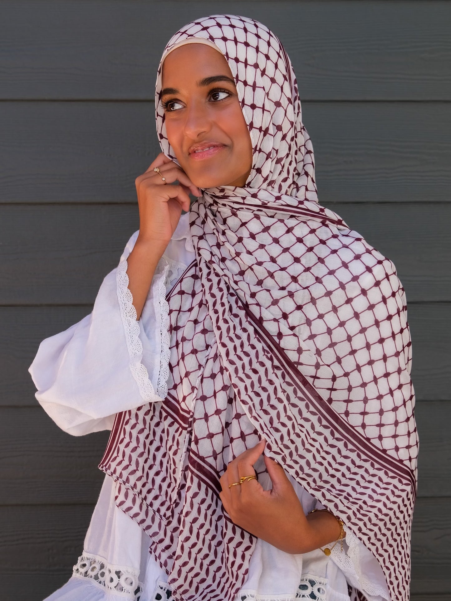 100% Bamboo Modal - Berry Keffiyeh