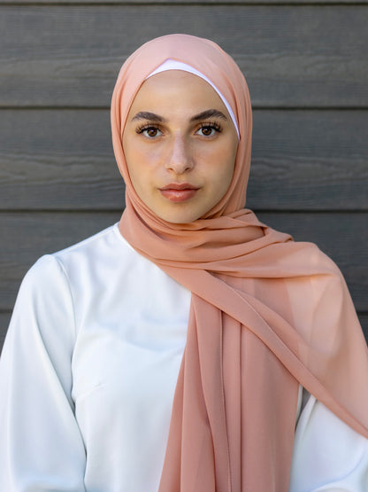 Classic Chiffon - Salmon Peach