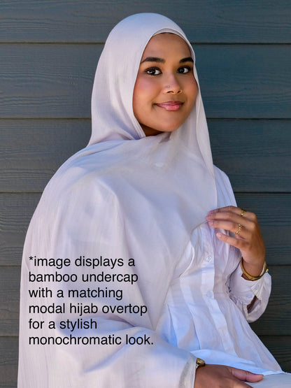 Bamboo Jersey Tie-back Undercap - Stone Grey