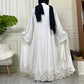 Open Lace Abaya | With Belt | White