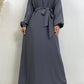 Everyday Abaya | With Belt & Pockets | Charcoal