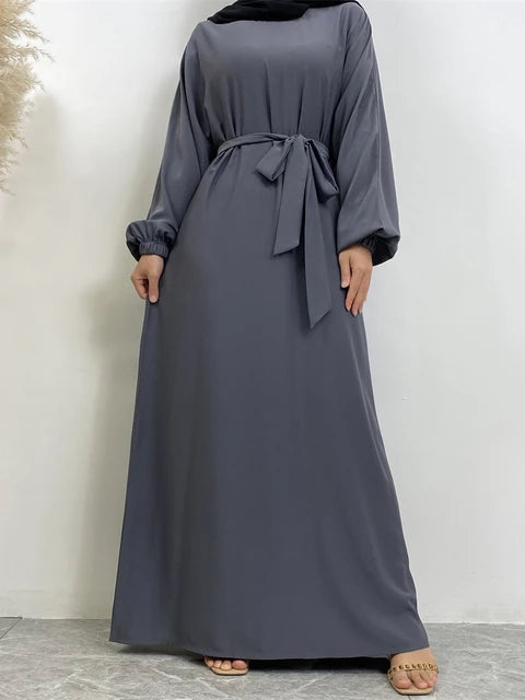 Everyday Abaya | With Belt & Pockets | Charcoal