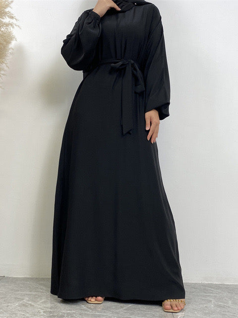 Everyday Abaya | With Belt & Pockets | Black