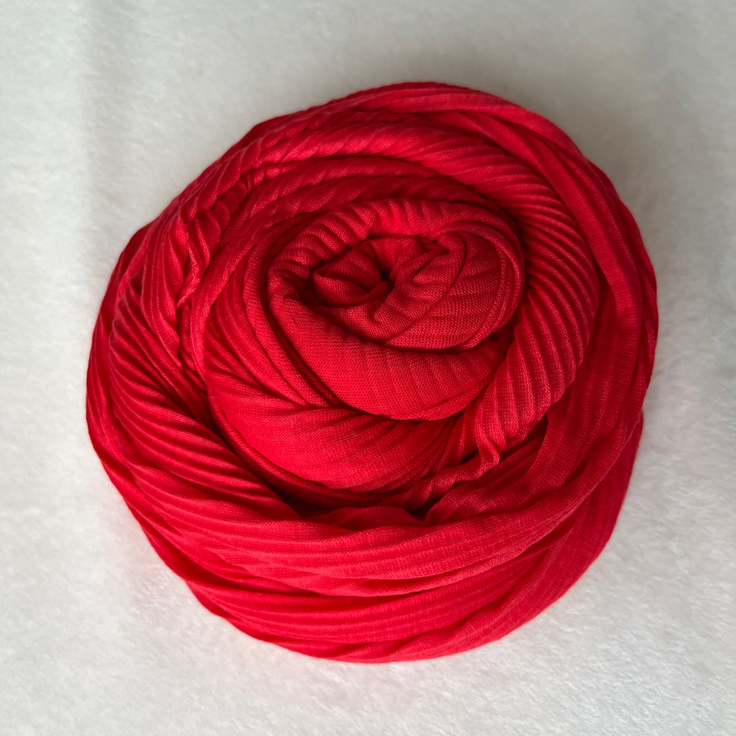 Jersey Crinkle - Poppy Red