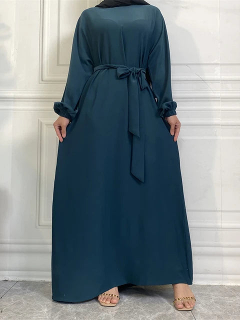 Everyday Abaya | With Belt & Pockets | Dark Sage