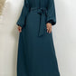 Everyday Abaya | With Belt & Pockets | Dark Sage