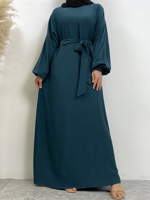 Everyday Abaya | With Belt & Pockets | Dark Sage