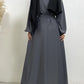 Everyday Abaya | With Belt & Pockets | Charcoal