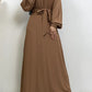 Everyday Abaya | With Belt & Pockets | Coffee