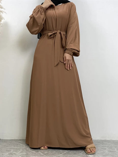 Everyday Abaya | With Belt & Pockets | Coffee