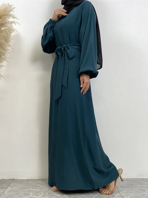 Everyday Abaya | With Belt & Pockets | Dark Sage