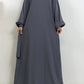 Everyday Abaya | With Belt & Pockets | Charcoal