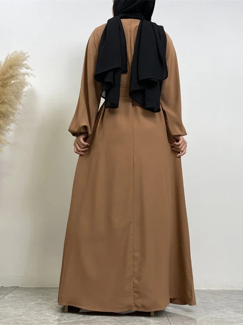 Everyday Abaya | With Belt & Pockets | Coffee