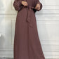 Everyday Abaya | With Belt & Pockets | Dark Rosewood