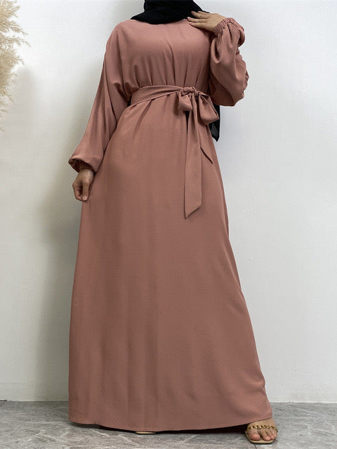 Everyday Abaya | With Belt & Pockets | Dusty Blush