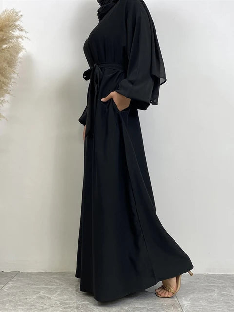 Everyday Abaya | With Belt & Pockets | Black