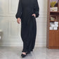 Everyday Abaya | With Belt & Pockets | Black