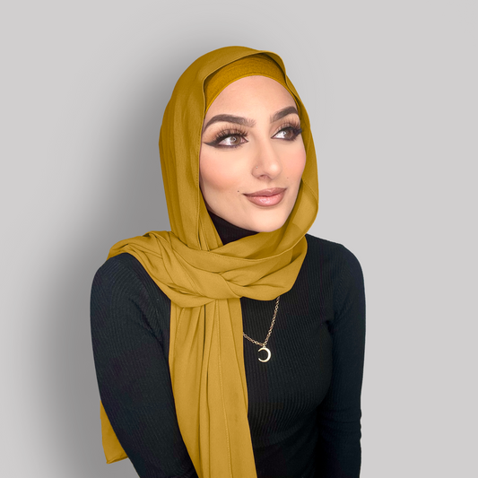 Instant Chiffon Hijab - Mustard